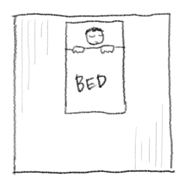 ベッドを壁際に寄せない